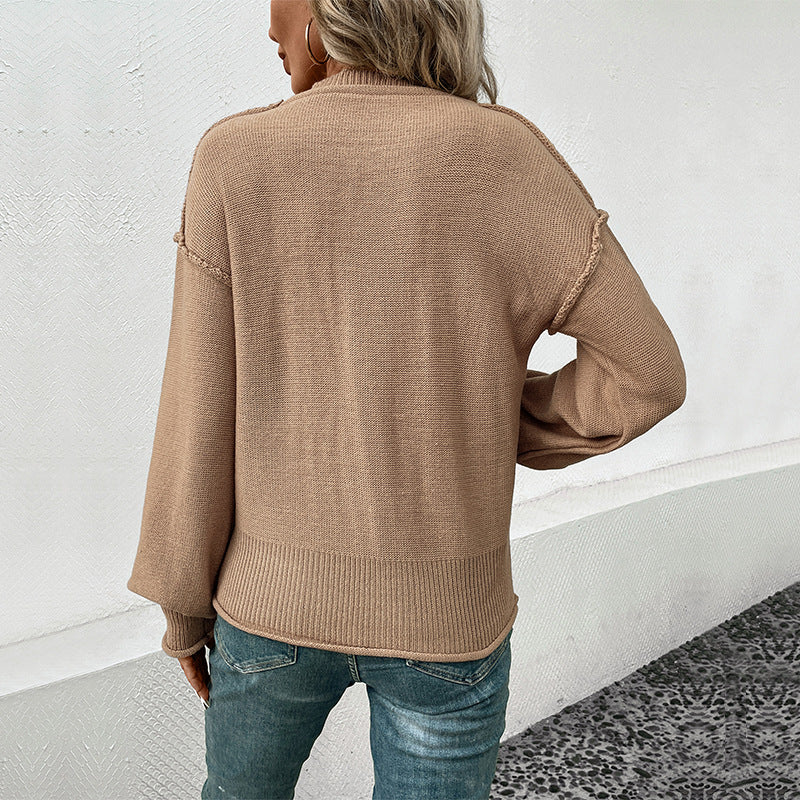 Damen lässiger Pullover mit dekorativer Taschenapplikation Stalluxe