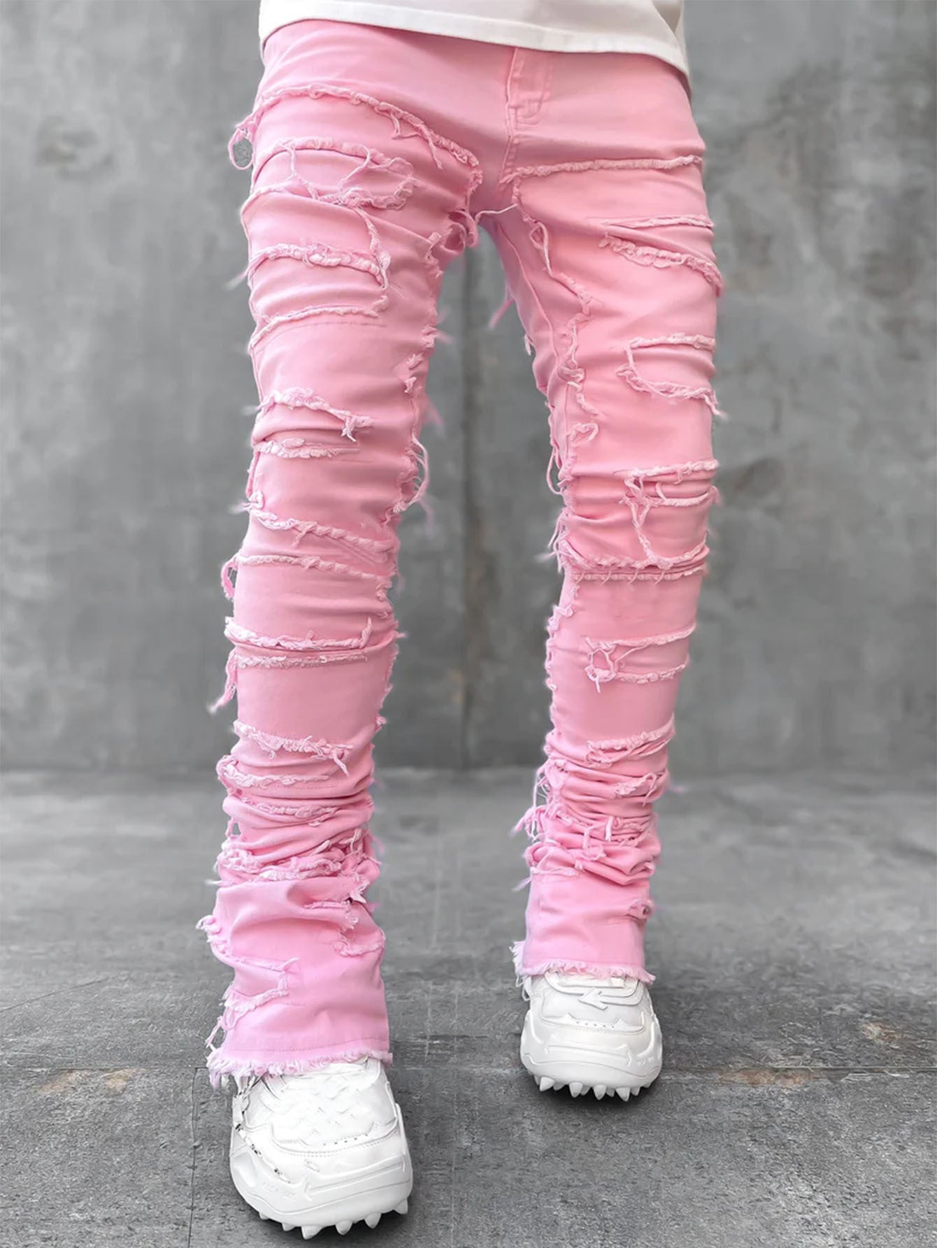Herren lässige Ripped Jeans im modischen Schnitt Stalluxe
