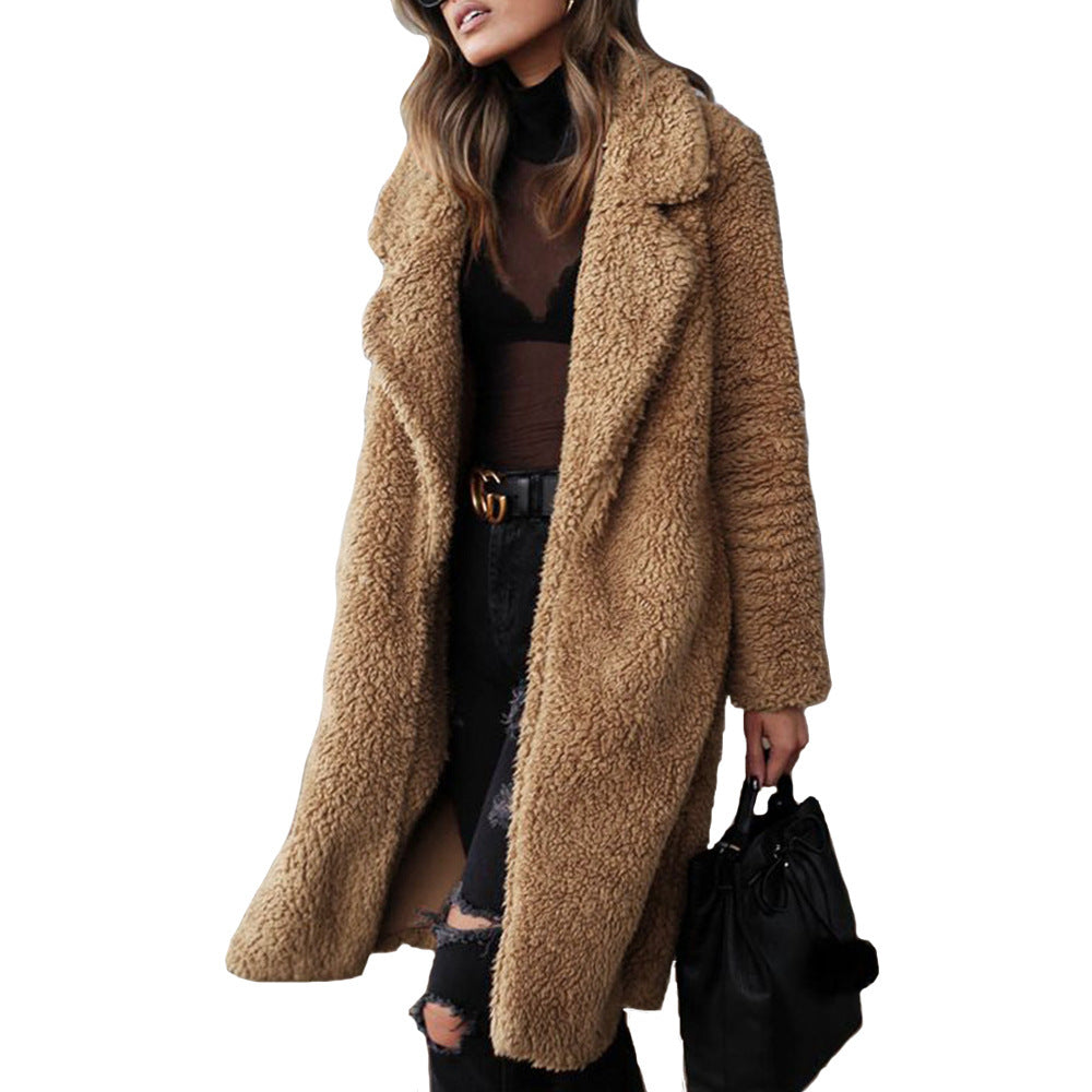 Damen Kuschelige manteau aus Teddy-Fleece Stalluxe
