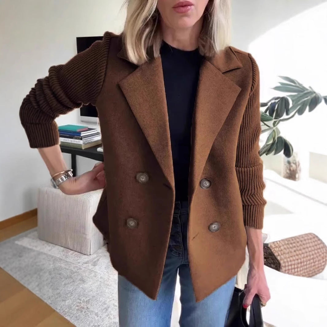Damen Modischer Oversized-Blazer mit Doppelreihe Stalluxe