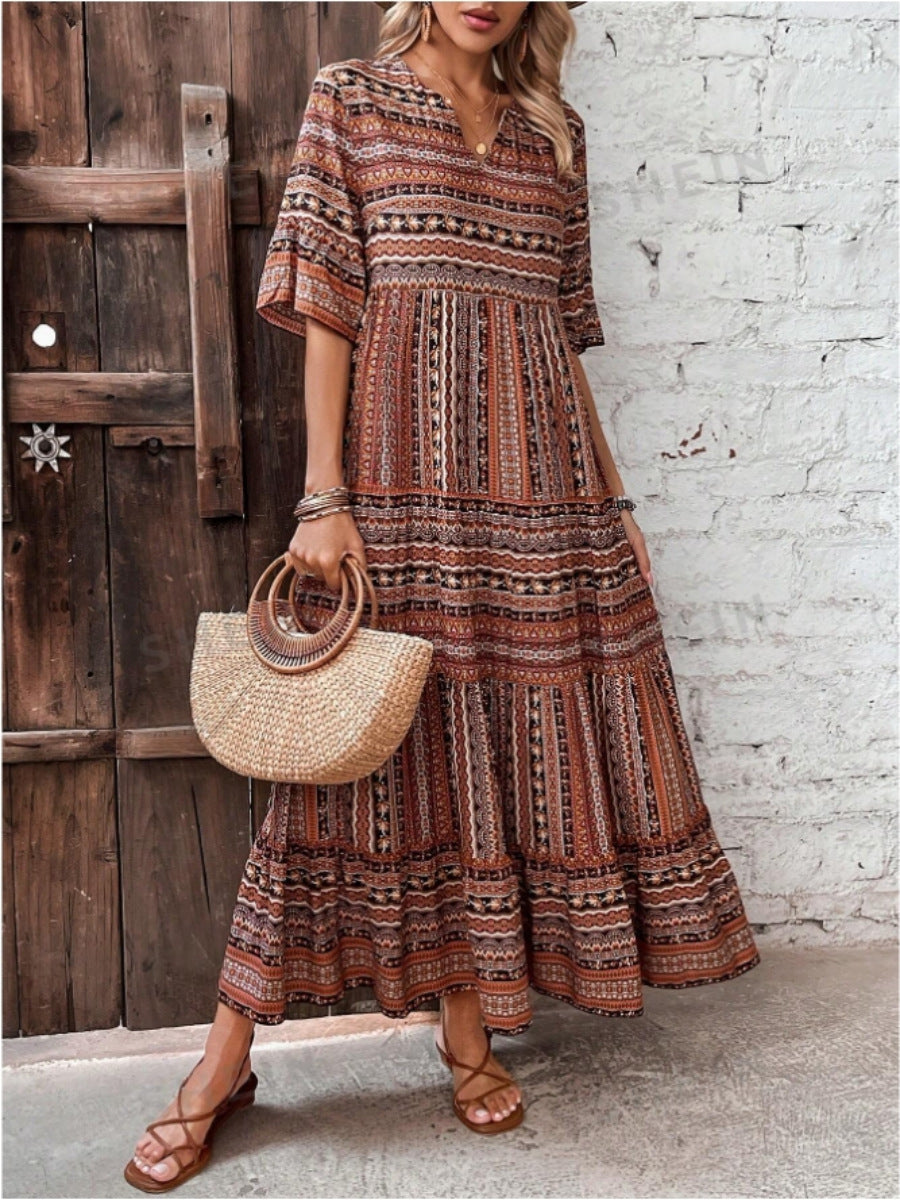Damen Maxikleid im Ethno-Design Stalluxe