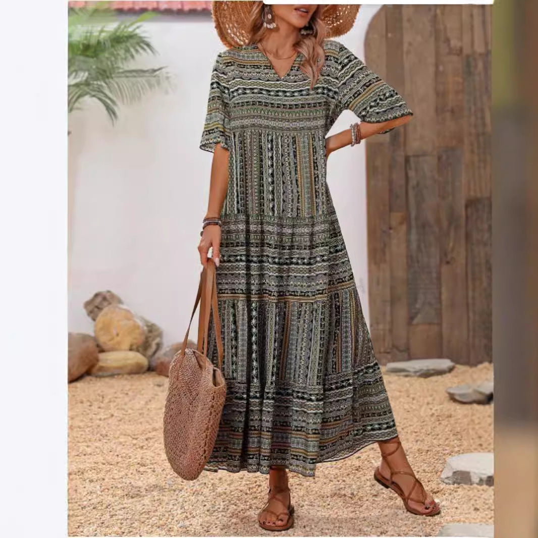 Damen Maxikleid im Ethno-Design Stalluxe