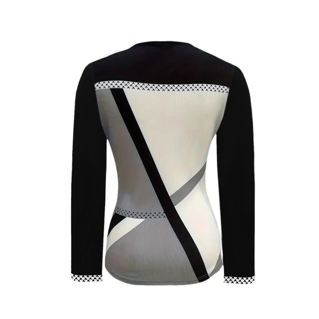 Damen stylisches Oberteil mit Reißverschluss und dekorativem Gürtel Stalluxe