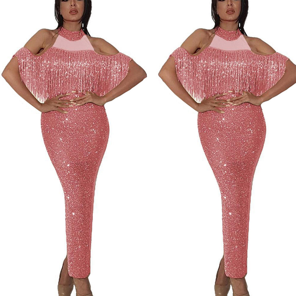 Damen Funkelndes Glamour Abendkleid Stalluxe