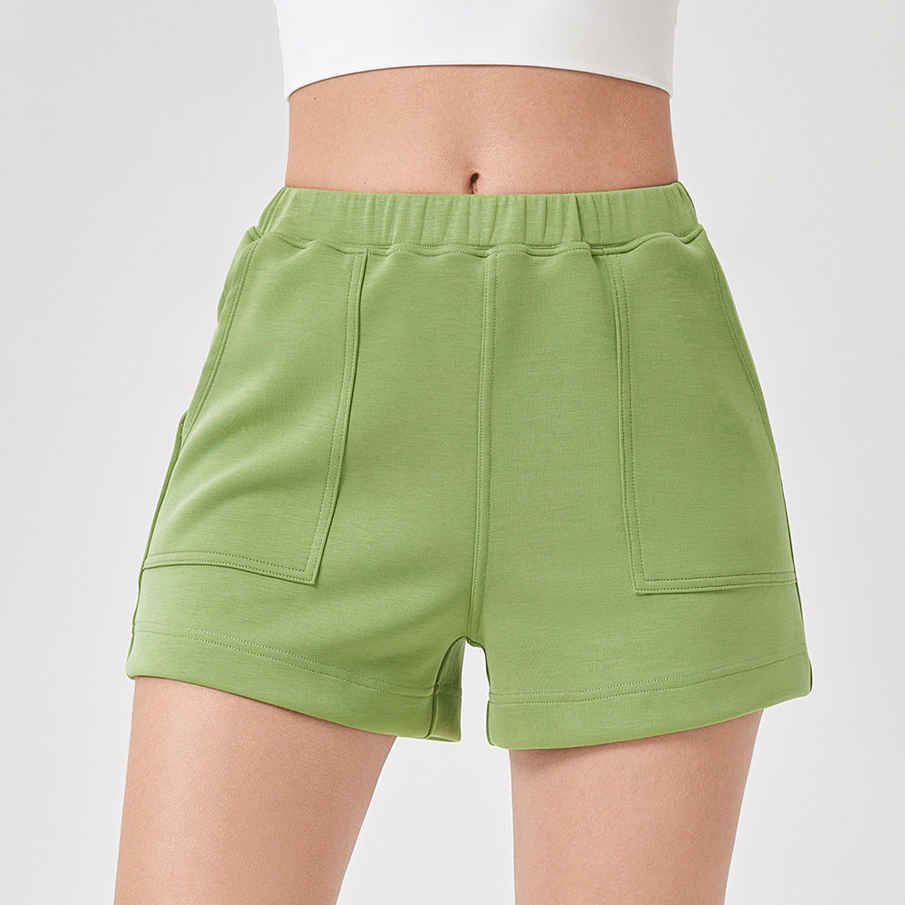 Damen Sportliche High-Waist Shorts mit praktischen Taschen und elastischem Bund Stalluxe