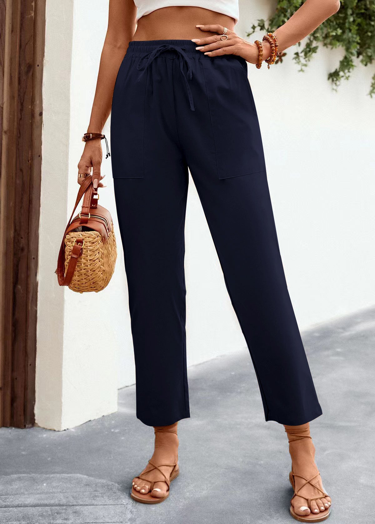 Damen Freizeithose mit elastischem Bund und praktischen Seitentaschen Stalluxe