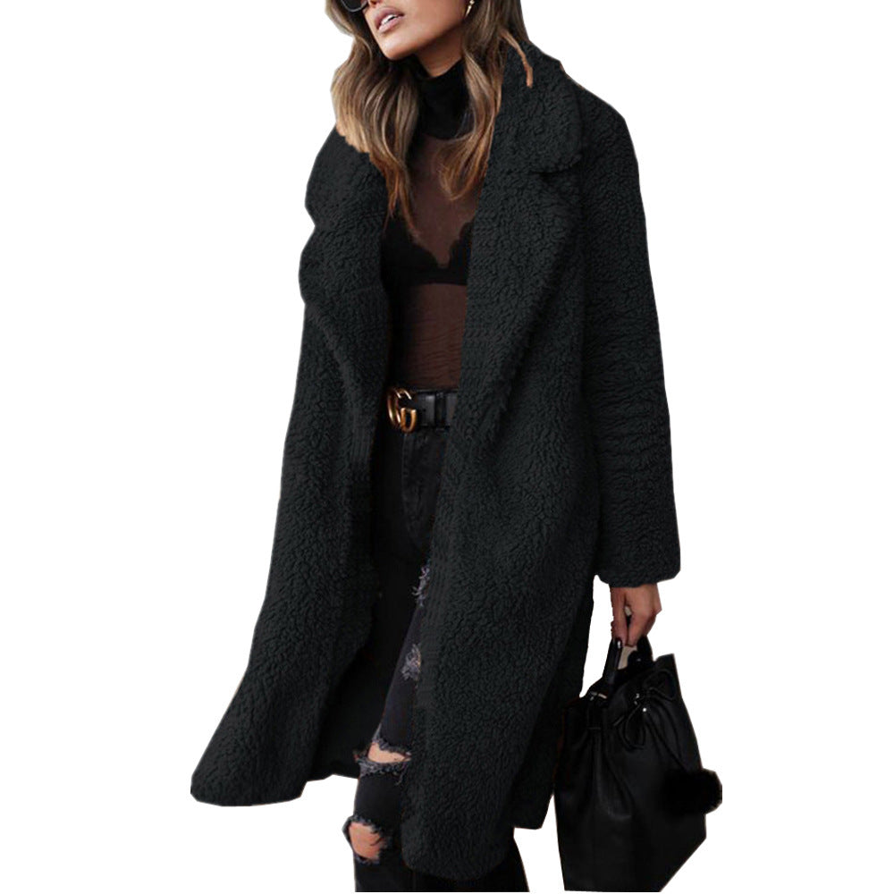 Damen Kuschelige manteau aus Teddy-Fleece Stalluxe