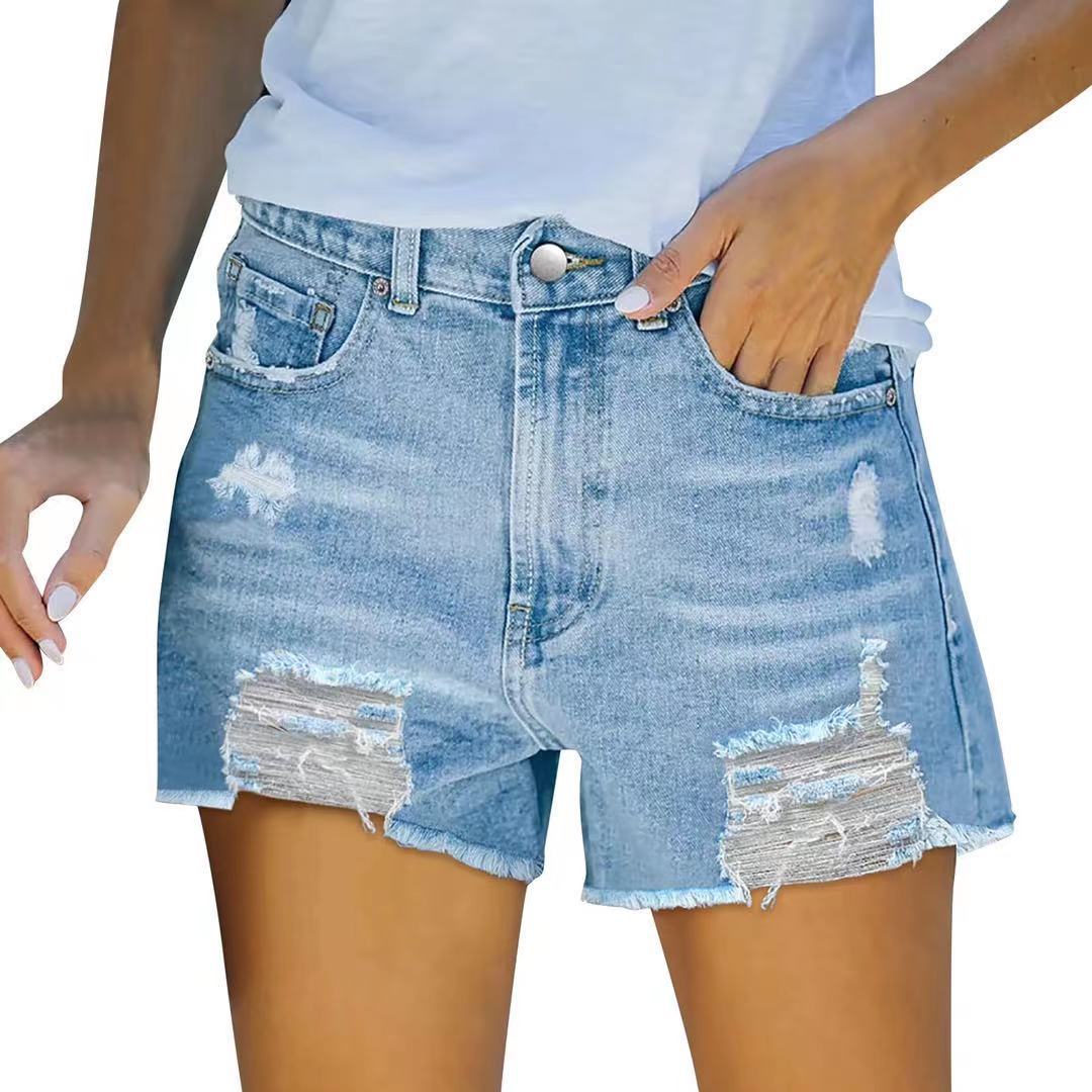 Damen Jeans-Shorts mit modischen Distressed-Details Stalluxe