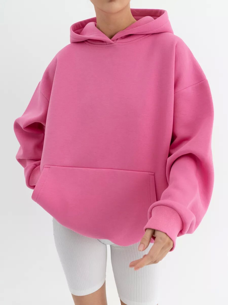 Damen Oversized Hoodie mit praktischem Kangaroo-Taschen-Design Stalluxe