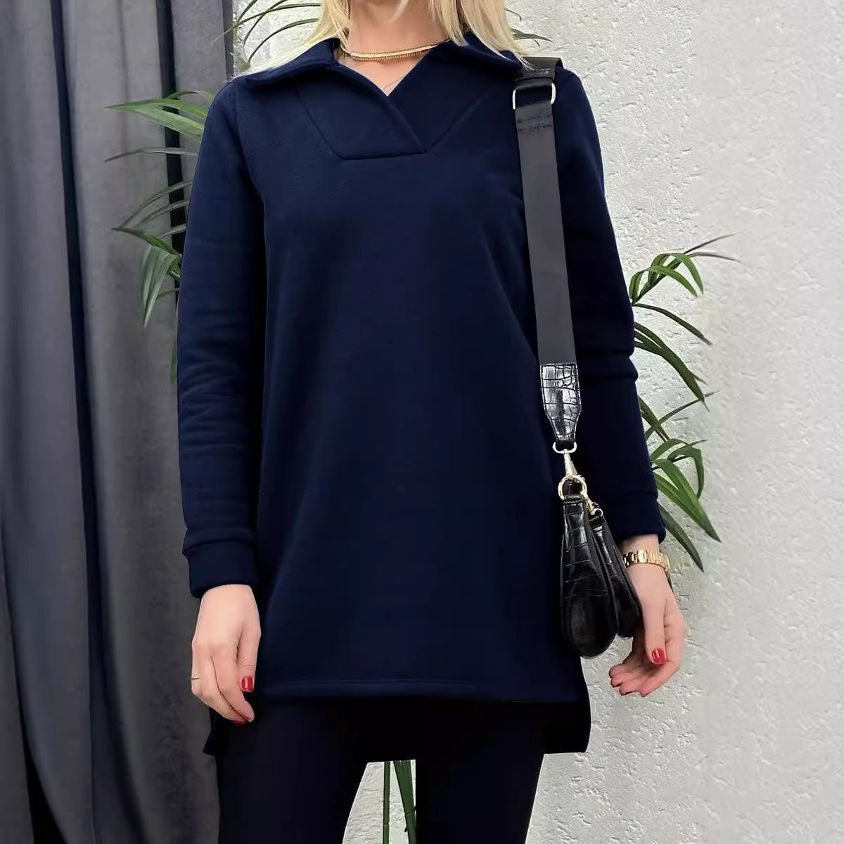 Women's Casual Longline Tunic Sweatshirt Stalluxe