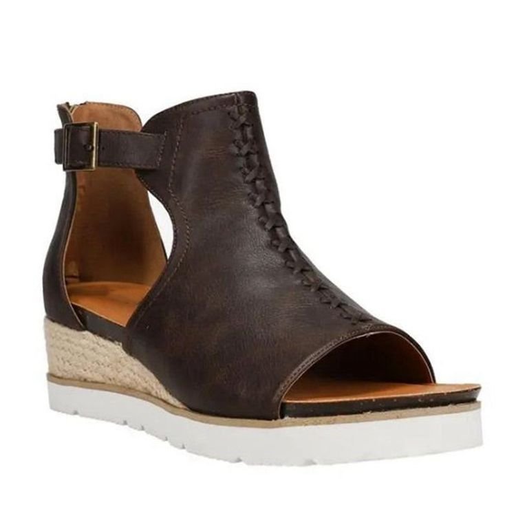 Damen Schnürsandalen mit Keilabsatz Stalluxe