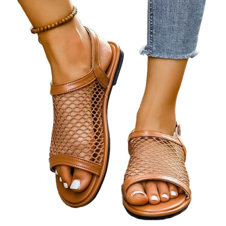 Damen atmungsaktive Strandsandalen mit Netzstruktur und bequemem Fußbett Stalluxe