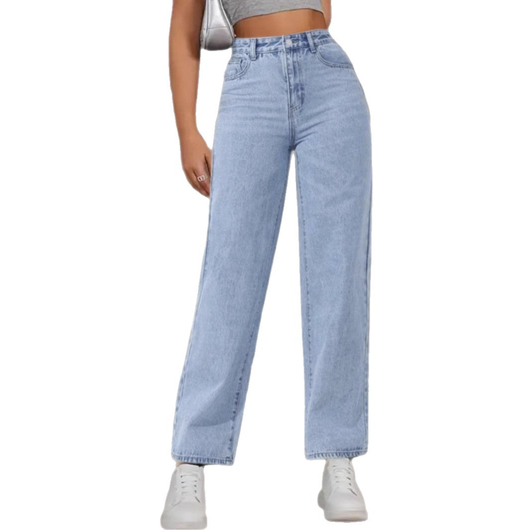 Damen Freizeithose im zurückhaltenden Vintage-Stil mit hohem Bund Stalluxe