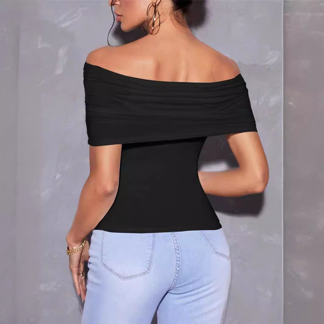 Damen Offshoulder Bodysuit mit modernem Raffung Stalluxe
