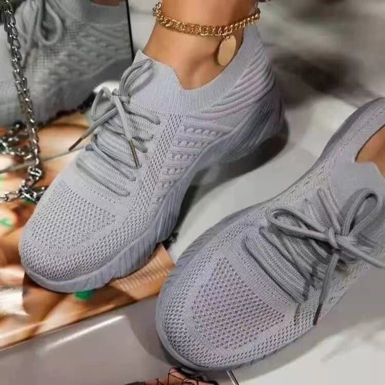 Damen Sportliche Sneakers mit elastischem Mesh-Obermaterial und rutschfester Sohle Stalluxe