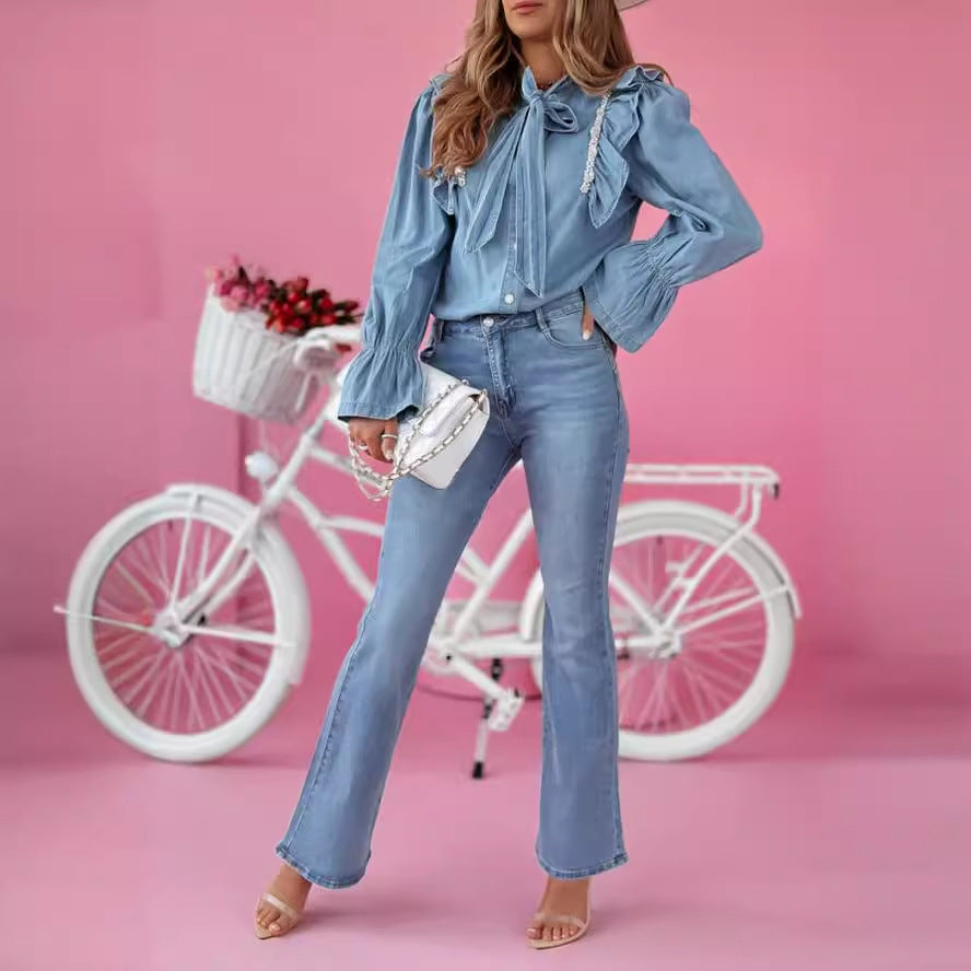Damen Flared Jeans im eleganten Vintage-Stil Stalluxe