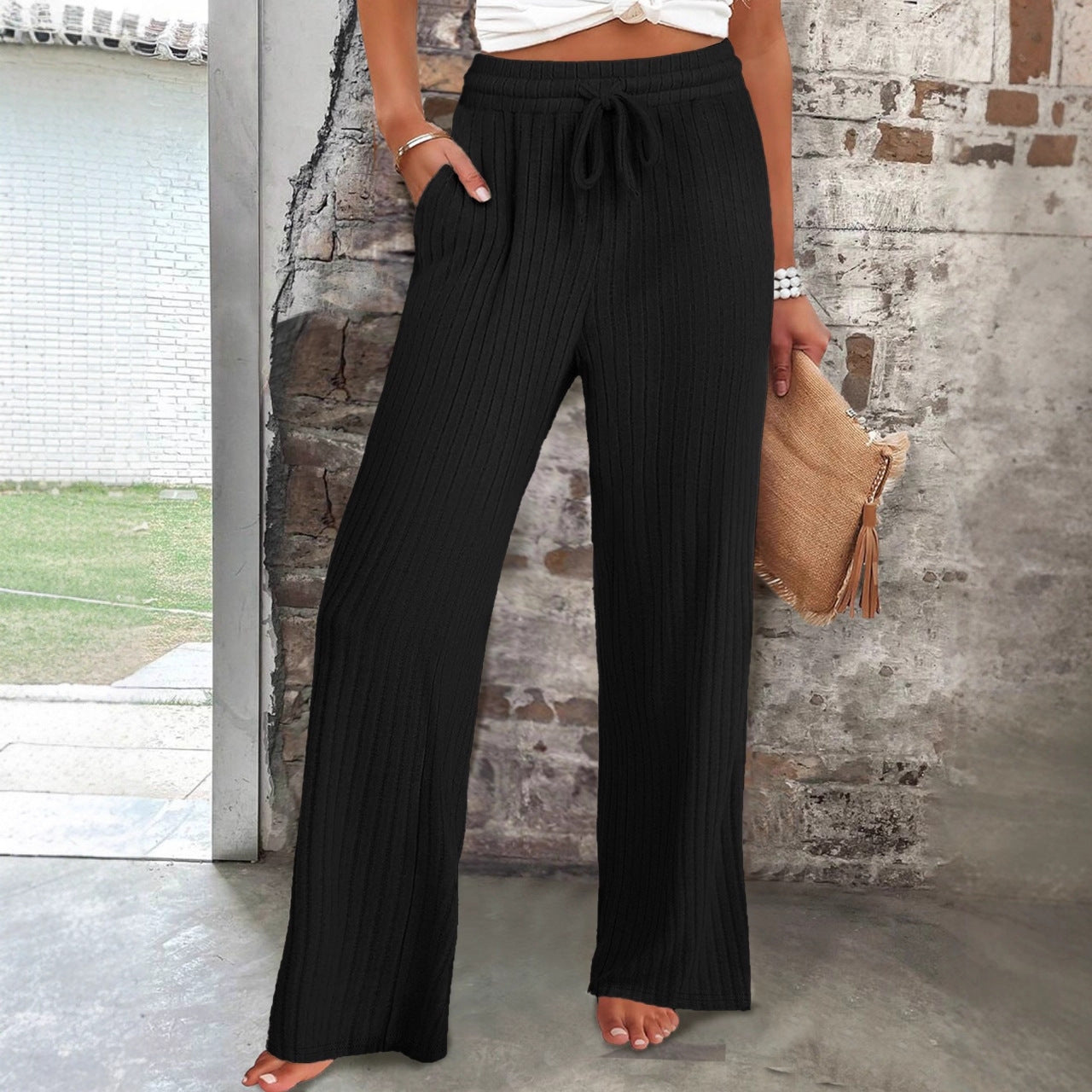 Damen entspannte Strickhose Stalluxe