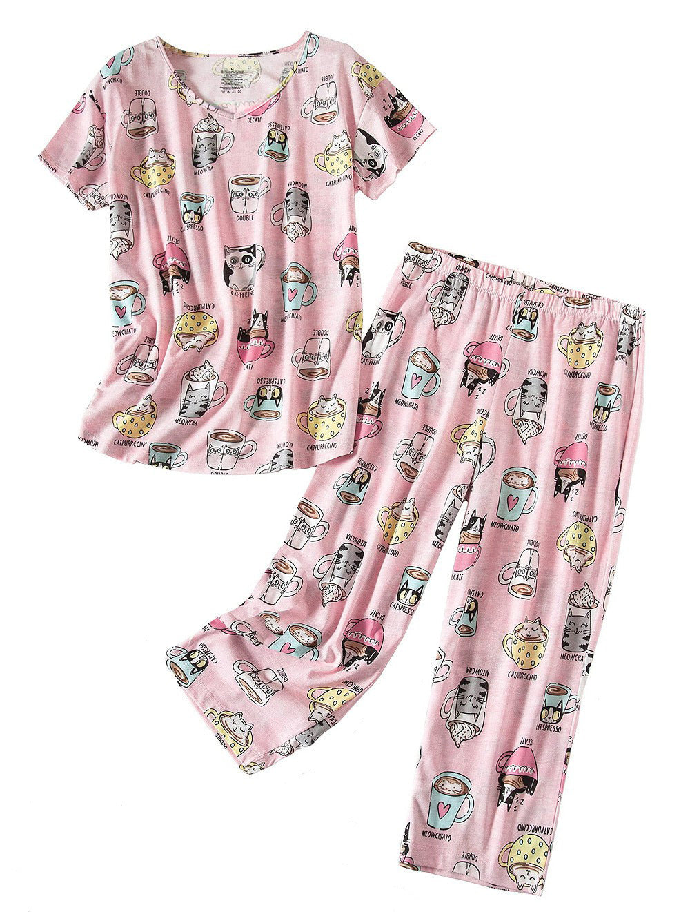 Women's Fun Graphic Pajama Set Stalluxe