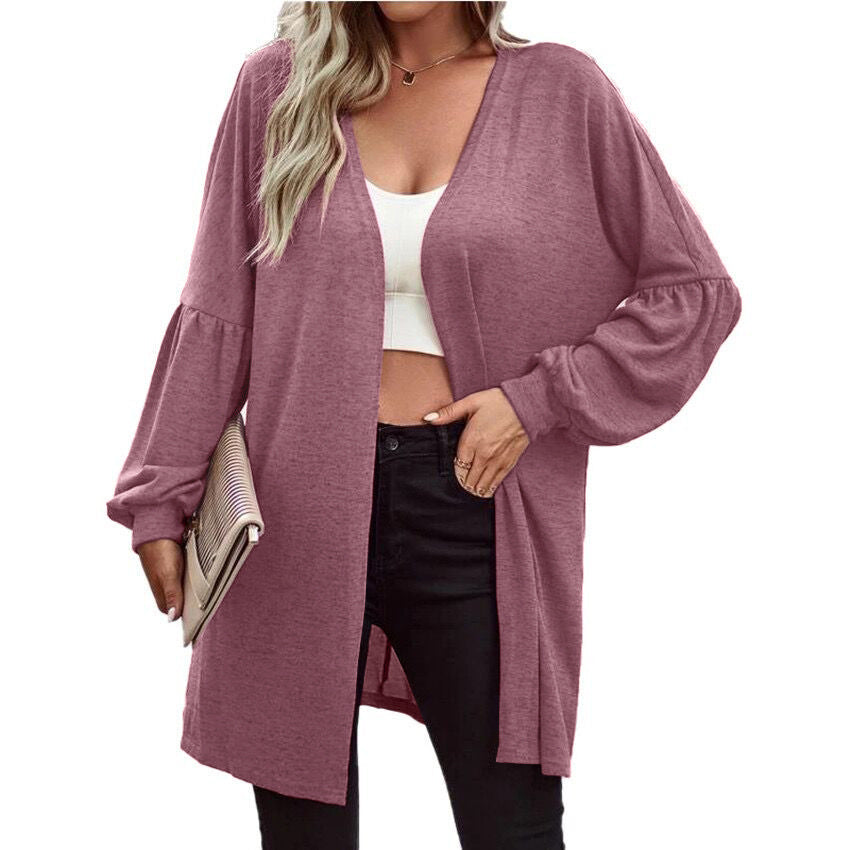 Damen Oversize Cardigan mit eleganten Puffärmeln Stalluxe