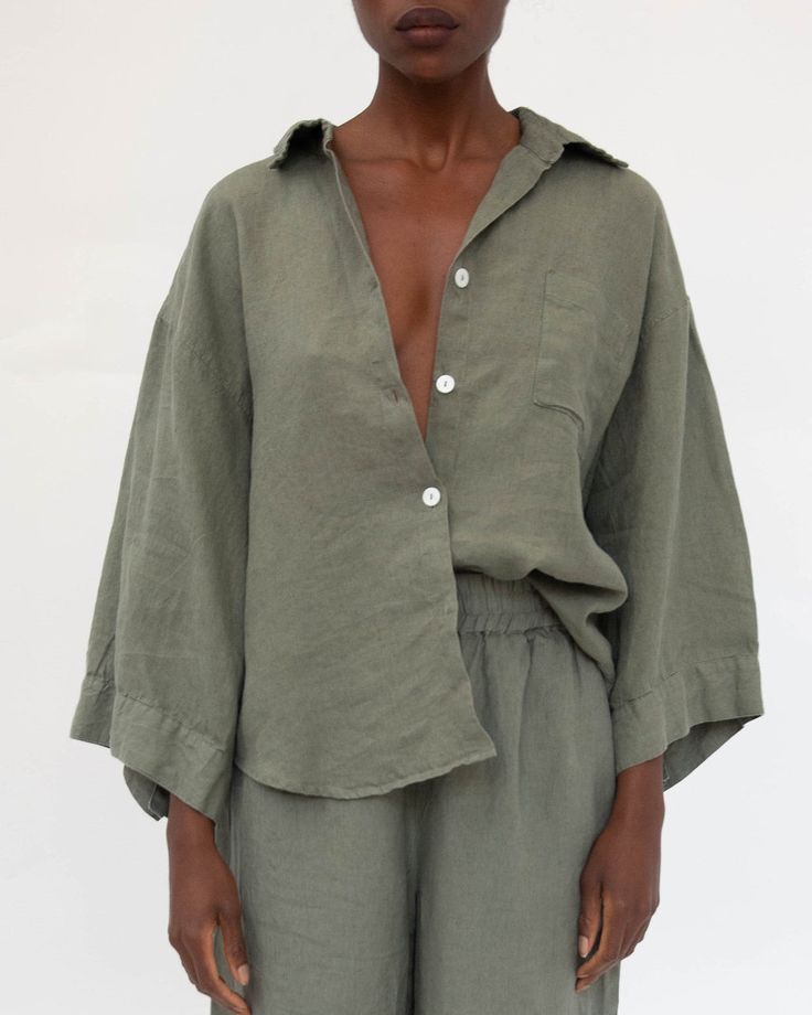Damen lässige Leinenbluse Stalluxe