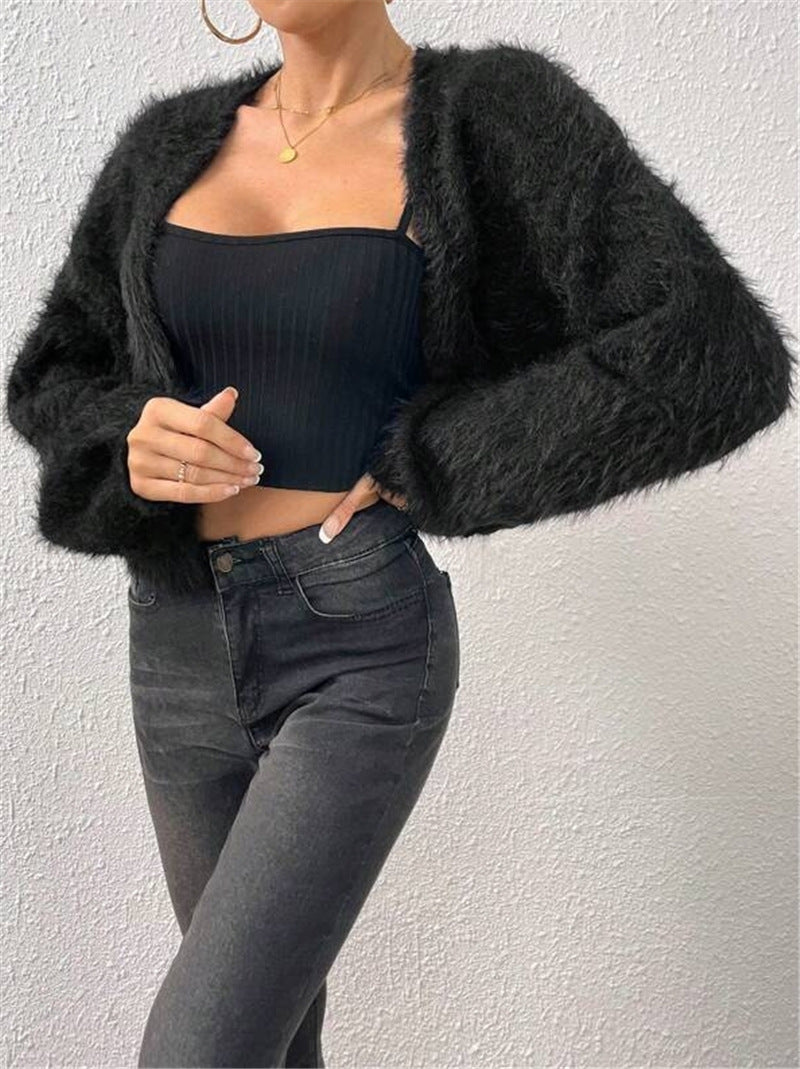 Damen kuschelige Strickjacke Stalluxe