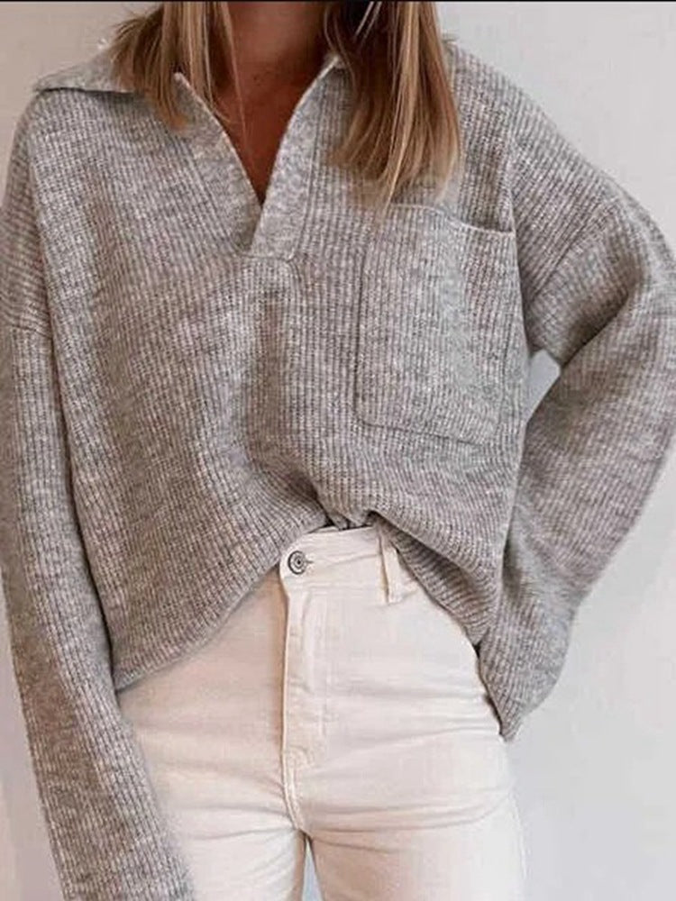 Damen lässiger Strickpullover Stalluxe