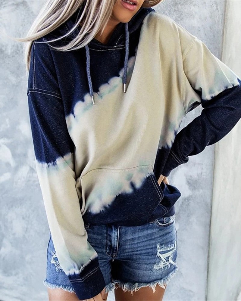 Damen Kapuzenpullover im modernen Tie-Dye-Design Stalluxe