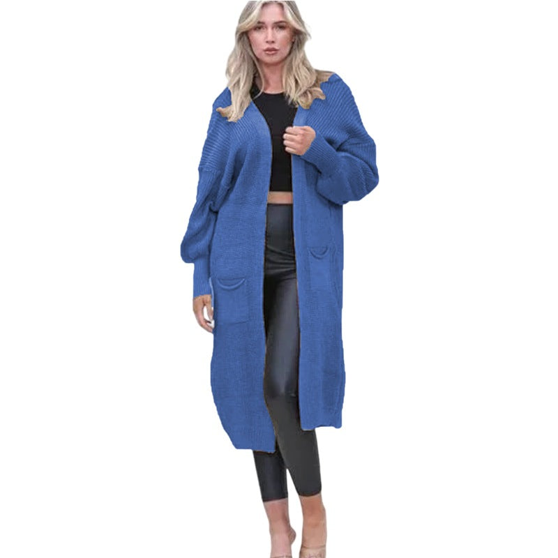 Damen Langarm-Strickcardigan mit edlem Strukturdesign und praktischen Taschen Stalluxe