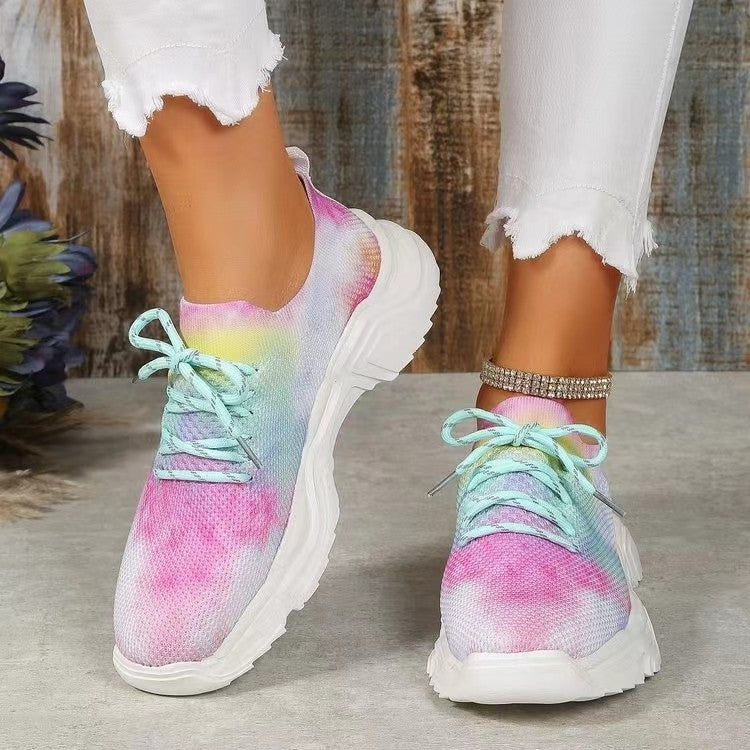 Damen modische Sneakers mit floralem Design und gepolsterter Sohle Stalluxe