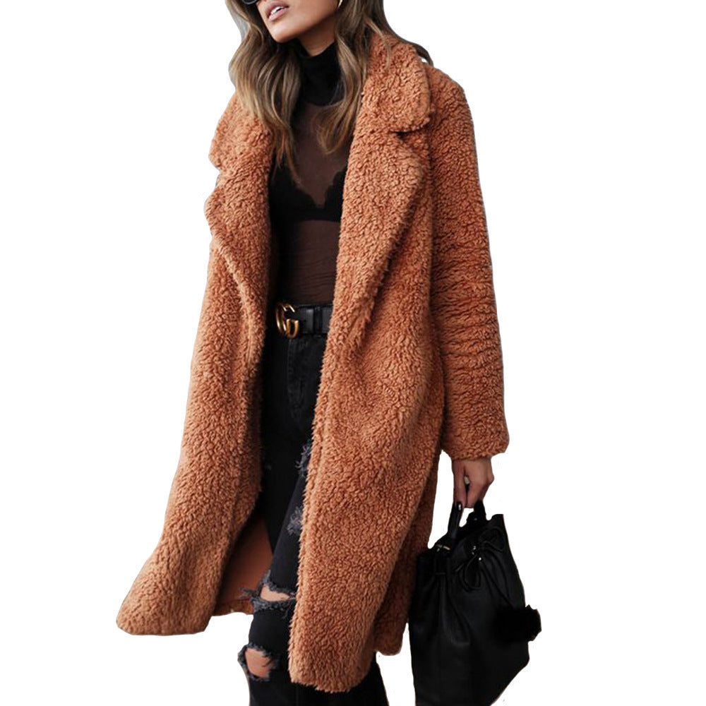 Damen Kuschelige manteau aus Teddy-Fleece Stalluxe