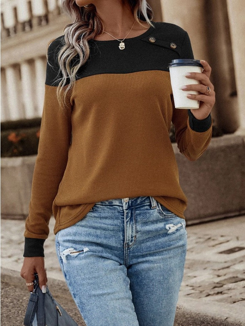 Damen Pullover mit strukturiertem Design und Button-Details Stalluxe