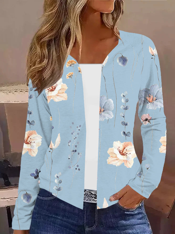 Damen Langarm-Cardigan mit floralen Mustern Stalluxe