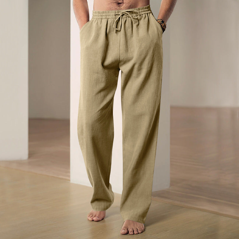 Herren bequeme Freizeithose mit verstellbarem Bund und atmungsaktivem Material Stalluxe