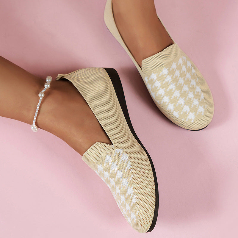 Damen Gemusterte Slipper mit elastischem Bund Stalluxe