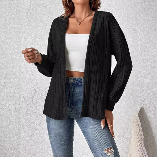 Women's Textured Drape Cardigan Stalluxe
