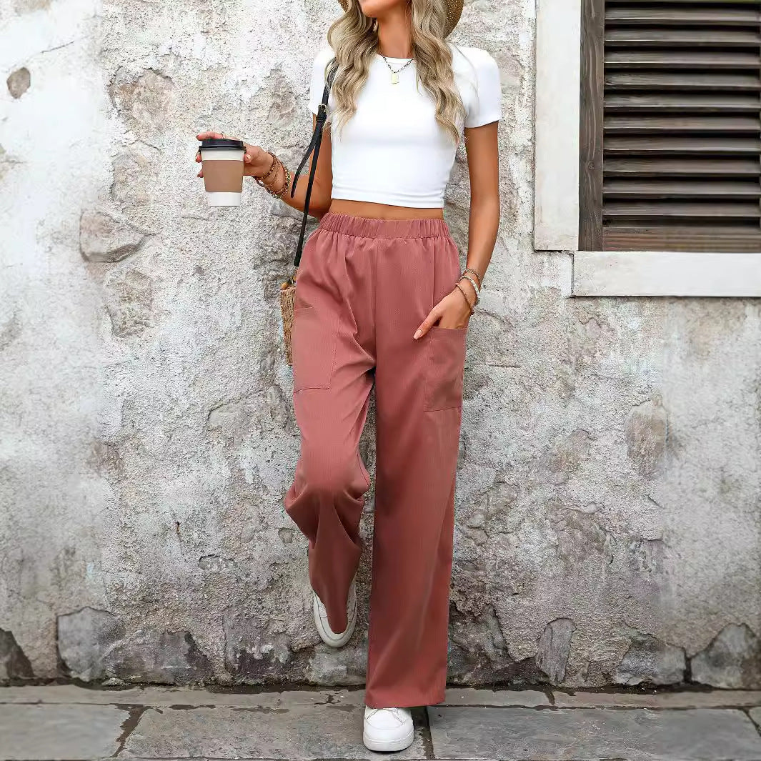 Damen Komfortable weite Stoffhose Stalluxe