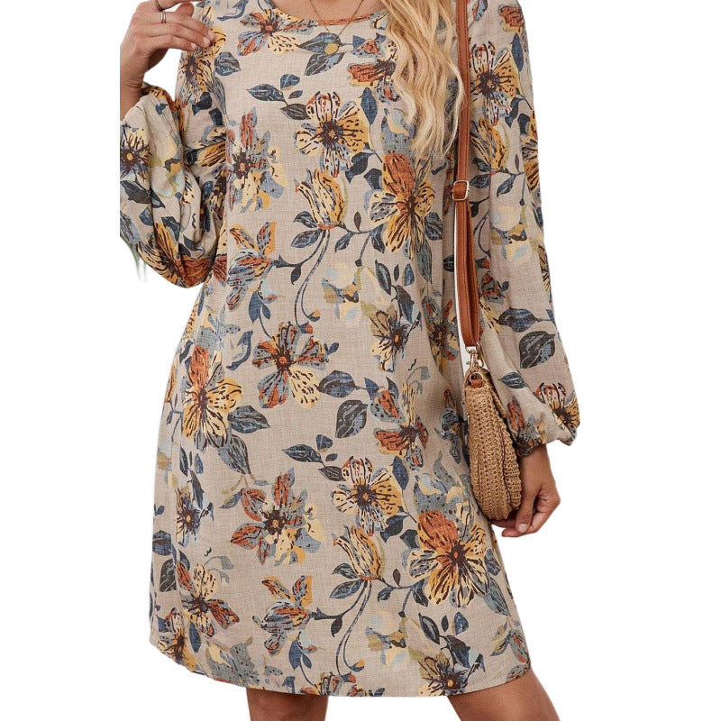 Damen Freizeitkleid im lässigen Schnitt mit floralen Akzenten Stalluxe