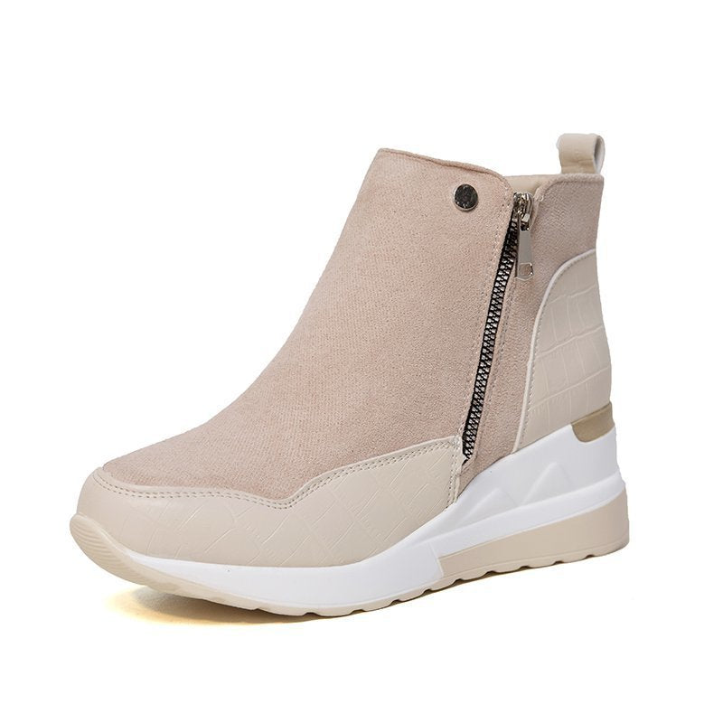 Damen modische Stiefeletten mit seitlichem Reißverschluss und gepolstertem Fußbett Stalluxe