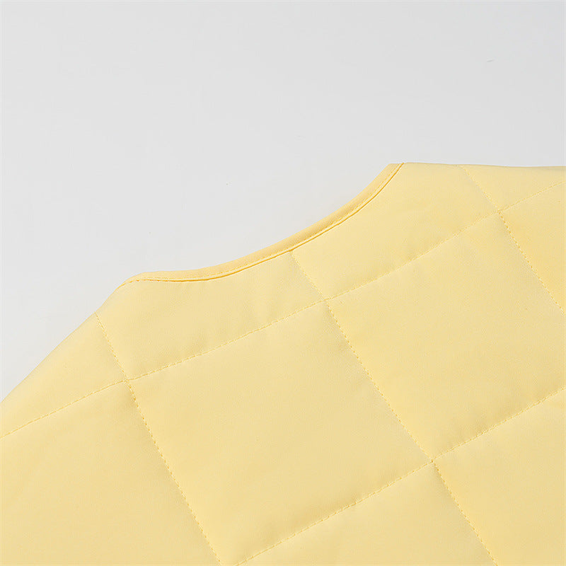 Damen gesteppte Übergangsjacke mit Knopfverschluss und funktionalen Taschen Stalluxe