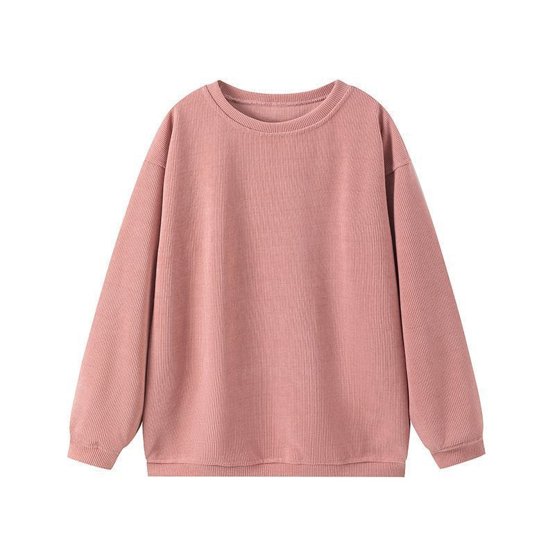 Damen Lässiges Sweatshirt mit Rippstruktur und weitem Schnitt Stalluxe