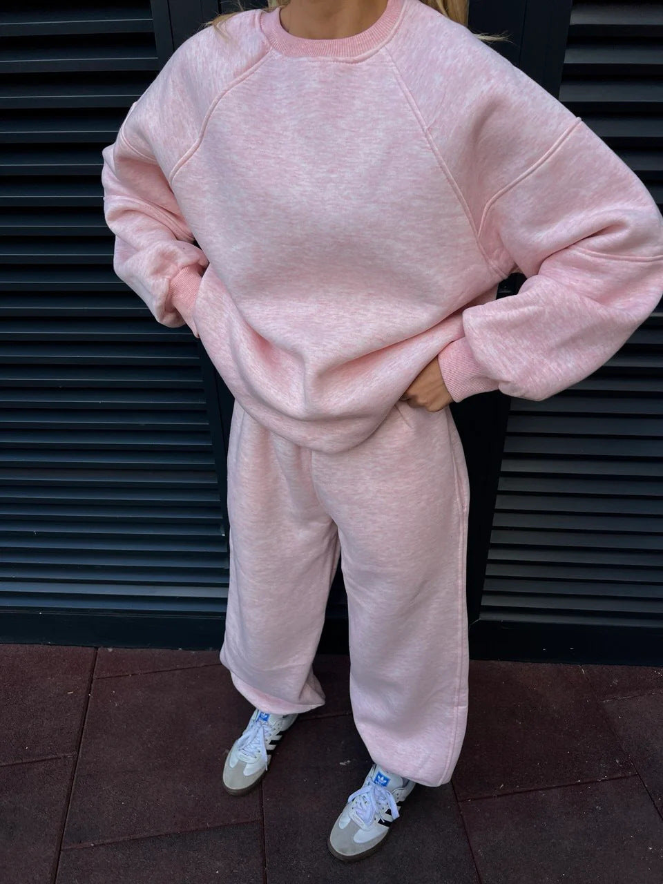 Damen gemütlicher Oversize Hoodie und Sweatpants Set Stalluxe