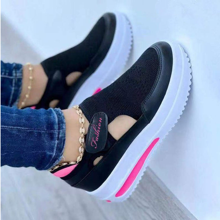 Damen Sportliche Slip-On Sneakers mit modischem Cut-Out-Design Stalluxe