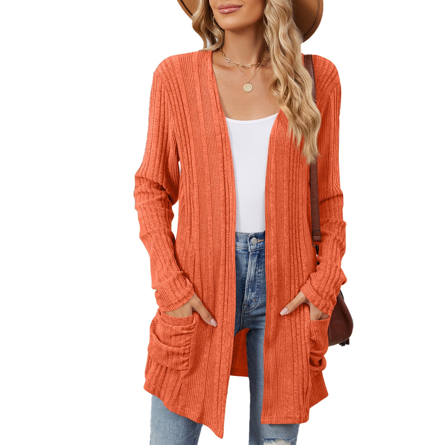 Damen lässiger Strickcardigan Stalluxe