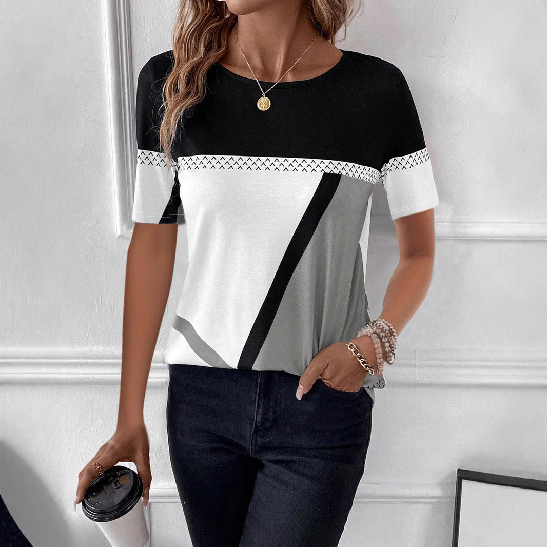 Damen Baumwoll-T-Shirt mit modischem Grafikdruck Stalluxe