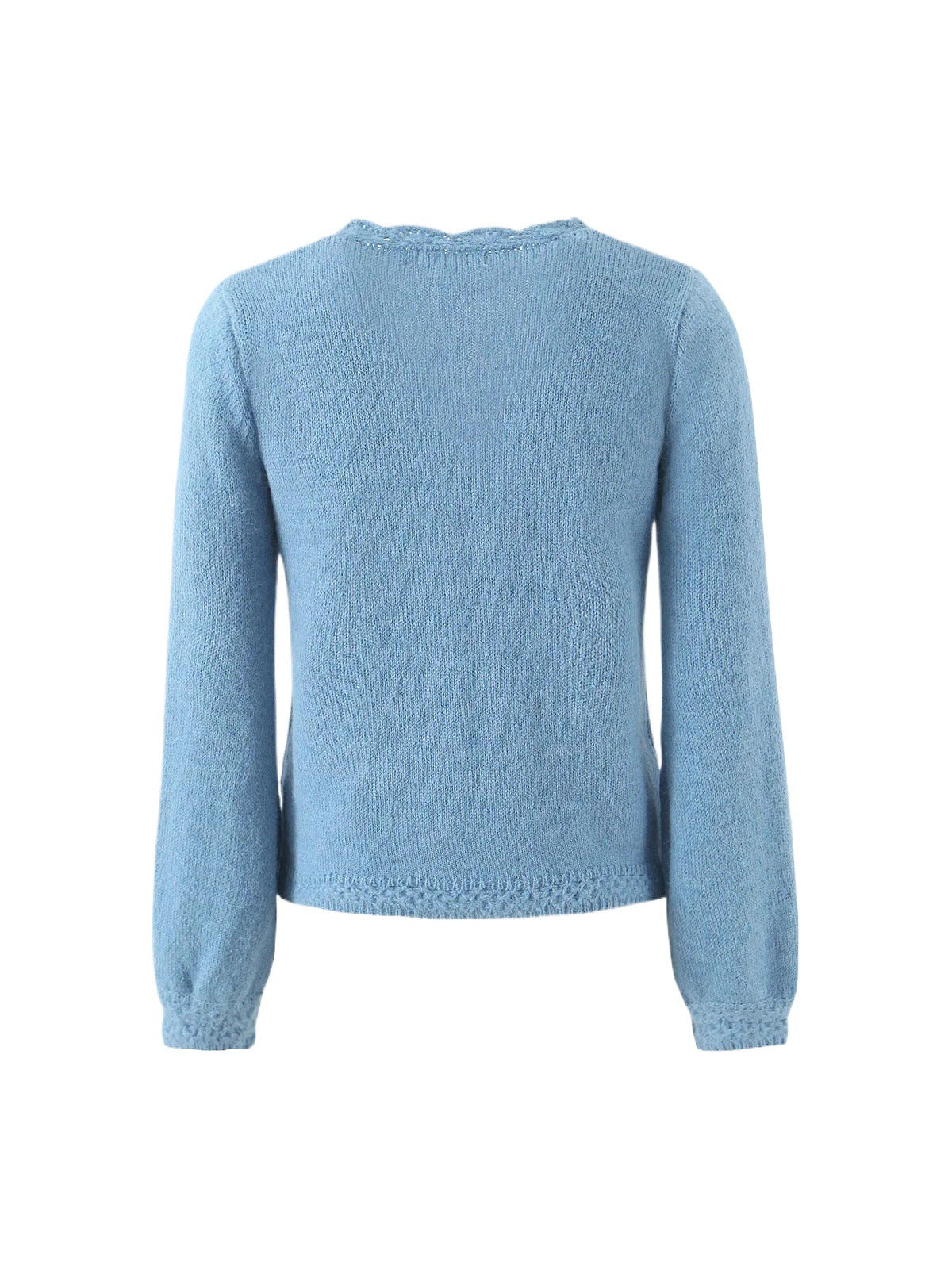 Damen elegante Strickjacke mit tiefem V-Ausschnitt und zarten Knöpfen Stalluxe