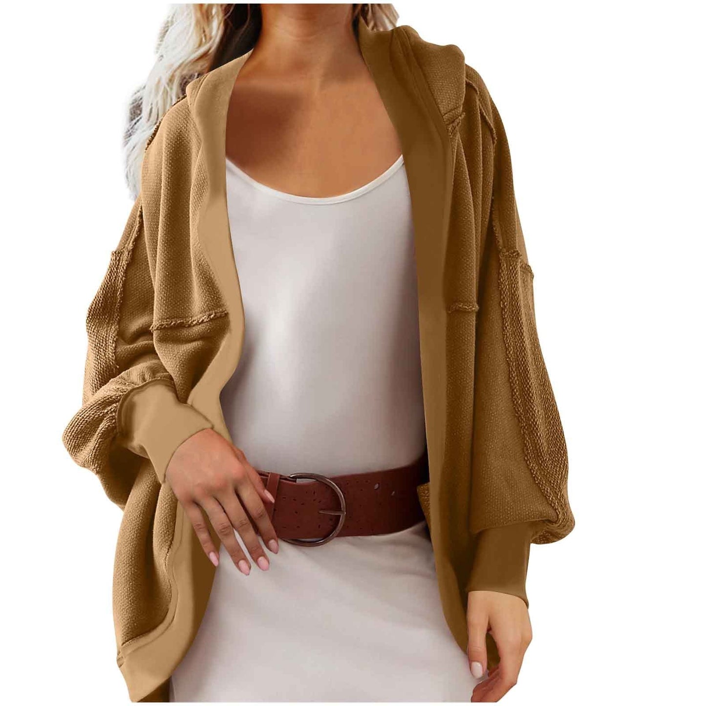 Damen Oversized Strickjacke mit luftigen Ärmeln und Taschen Stalluxe