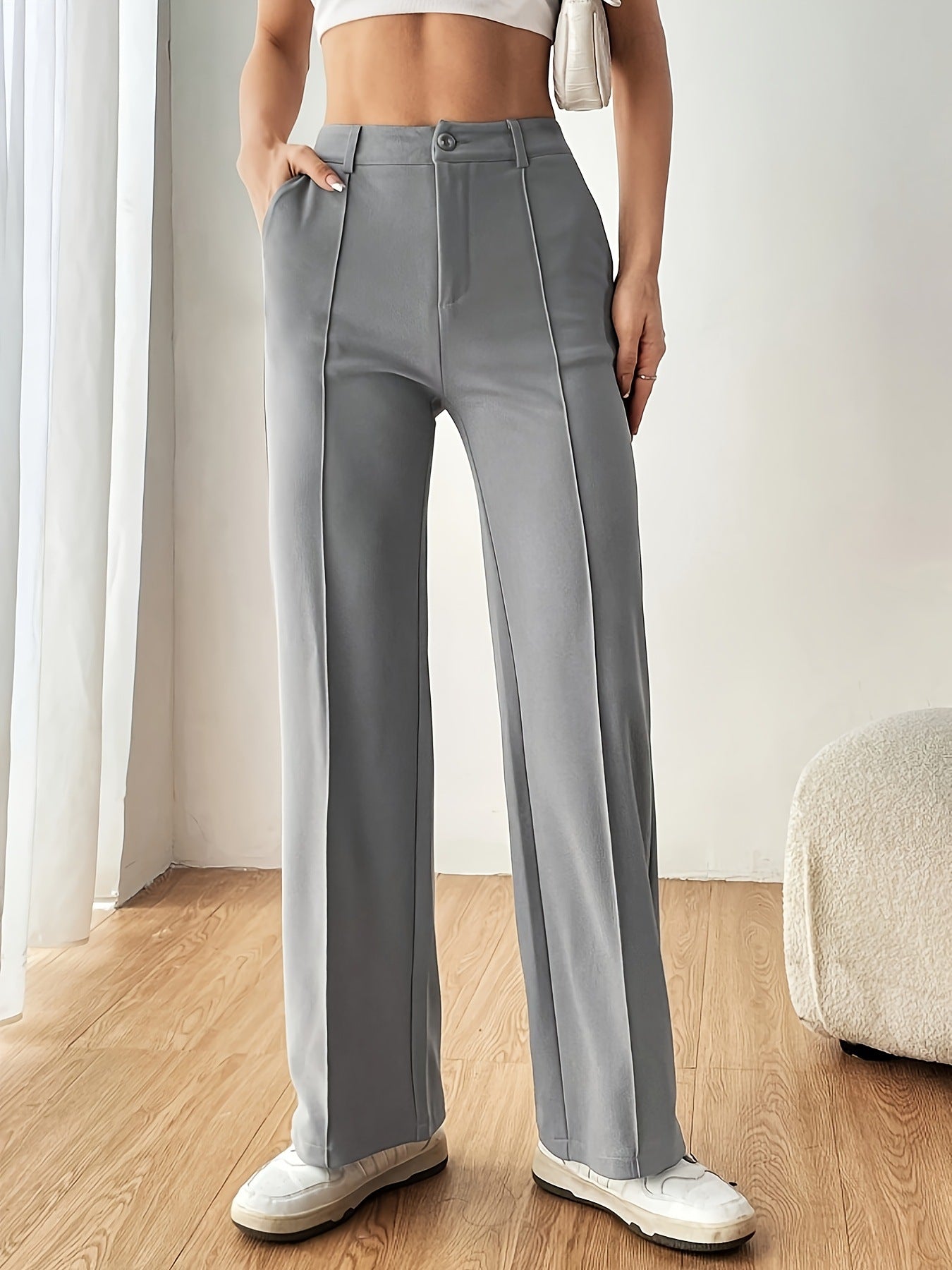 Damen Hochgeschnittene Palazzo-Hosen Stalluxe