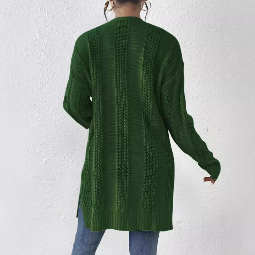 Damen Strickjacke mit offenem Design und praktischen Taschen Stalluxe