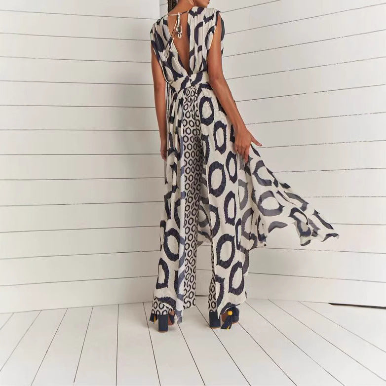 Damen Jumpsuit mit modischem Print Stalluxe
