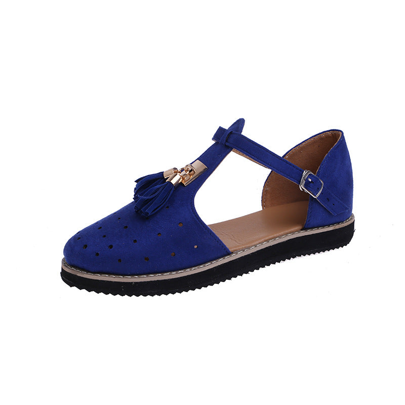 Damen elegante Ballerinas mit modischem Quastendetail und verstellbarem Riemen Stalluxe